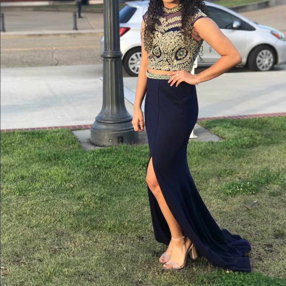 Two piece prom dress